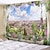 cheap Landscape Tapestry-Window Landscape Large Wall Tapestry Art Decor Blanket Curtain Hanging Home Bedroom Living Room Decoration Paris Eiffel Tower City Flower