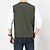 baratos Tês e Camisas-Men&#039;s Fishing Vest Hiking Vest Top Outdoor Windproof Multi-Pockets Breathable Quick Dry Summer Chinlon Black Army Green Khaki Hunting Fishing Climbing / Lightweight / Multi Pockets / Multi Pockets