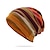 billiga Mössa-unwstyu unisex mångsidig hatt, halsvärmare, kontrasterande färger, randig, skallehatt lila