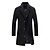 cheap Men&#039;s Trench Coat-Men&#039;s Trench Coat Overcoat Daily Work Winter Long Coat Notch lapel collar Regular Fit Warm Jacket Long Sleeve Solid Colored Classic Style Black Gray Khaki