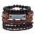 abordables Accessoires portables-Bracelet en cuir de vache pour hommes, ensemble d&#039;accessoires explosifs, rétro tissé, bricolage, 4 pièces