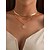 cheap Necklaces &amp; pendants-1pc Necklace Layered Necklace For Women&#039;s Street Alloy Stacking Stackable Lotus