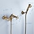 cheap Outdoor Shower Fixtures-Bathtub Faucet with Handheld Shower,Wall Mounted Antique Brass Bath Tap Retro Style Hot and Cold Water Bath Tap Shower Fitting for Bathroom Shower