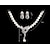 abordables Conjuntos de joyas-Los sistemas nupciales de la joyería 1 juego Perla Artificial Brillante 1 Collar Pendientes Mujer Elegante Moda Coreano Conjunto de joyas Para Fiesta Boda Regalo / Pedida