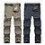 cheap Trousers &amp; Shorts-Men&#039;s Hiking Pants Trousers Summer Outdoor Waterproof Breathable Quick Dry Lightweight Pants / Trousers Bottoms Zipper Pocket Elastic Waist Dark Grey Black Camping / Hiking Hunting Fishing M L XL XXL
