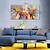 cheap Oil Paintings-Oil Painting 100% Handmade Hand Painted Wall Art On Canvas Abstract Modern Colorful Landscape Blooming Firework Home Decoration Decor Rolled Canvas No Frame Unstretched