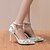 cheap Wedding Shoes-Women&#039;s Wedding Shoes Wedding Party &amp; Evening Solid Colored Rhinestone Sparkling Glitter Tassel Pumps Pointed Toe Sexy Classic Minimalism Faux Leather Ankle Strap White