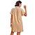 저렴한 캐주얼 드레스-여성용 A 라인 드레스 미니 드레스 베이지 짧은 소매 한 색상 봄 V 넥 캐쥬얼 2022 S M L XL