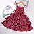 ieftine Rochii Casual-rochie pentru fetiță rochie cu buline imprimeu roșu fără mâneci rochii drăguțe de bază potrivire obișnuită 3-12 ani