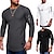 abordables T-shirts décontractés pour hommes-Homme T shirt Tee chemise fraîche Chemise à manches longues Plein Col Rond Casual Vêtement Tenue Classique