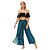 cheap Exercise, Fitness &amp; Yoga Clothing-Women&#039;s Yoga Pants Lightweight Palazzo Wide Leg Zumba Belly Dance Yoga Bohemian Hippie Pants Bottoms Peacock Blue White / Black Rust Red Sports Activewear Loose / Athletic / Casual / Athleisure