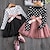cheap Dresses-Kids Girls&#039; Dress Polka Dot Long Sleeve Daily Mesh Sweet Tulle Knee-length Tulle Dress Black White