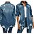 저렴한 여성용 블레이져&amp;자켓-여성용 재킷 코트 긴 소매 데님 재킷 옷깃 칼라 디 스트레스 드 재킷 버튼 다운 찢어진 청바지 블라우스 (블랙, S)