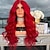 tanie Peruki kostiumowe-fioletowe peruki dla kobiet gotyckie peruki peruki syntetyczne falowana część środkowa peruka długie czarne czerwone ciemnofioletowe włosy syntetyczne 26 cali kobiety fioletowe (bez koronki) peruka