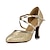 ieftine Pantofi Dans Clasic &amp; Modern-Pentru femei Sală Dans Pantofi Moderni Performanță Petrecere Vals Călcâi Strălucire Grosime călcâială Buclă Cureaua de legătură Argintiu Auriu