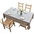 economico Tovaglie-Tovaglia rettangolare in cotone e lino impermeabile, copertura per tavolo, lavabile e antipolvere, decorazione per tavolo da pranzo in cucina