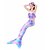 cheap Swimwear-Kids Girls&#039; Mermaid Swimwear Bikini Five Piece Swimsuit Monofin Rainbow Tie Dye Sleeveless Purple Beach Swimming Cute Bathing Suits 3-10 Years / Summer