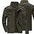 cheap Softshell, Fleece &amp; Hiking Jackets-Men&#039;s Bomber Jacket Hiking Windbreaker Military Tactical Jacket Cotton Outdoor Thermal Warm Windproof Multi-Pockets Lightweight Stand Collar Outerwear Trench Coat Top Full Zip Causal Hunting Fishing