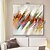 cheap Oil Paintings-Oil Painting Hand Painted Square Abstract Floral / Botanical Modern Rolled Canvas (No Frame)