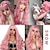 cheap Costume Wigs-Pink Wigs for Women Synthetic Wig Curly Neat Bang Wig Pink Medium Length A1 A2 A3 A4 A5 Synthetic Hair Women‘s Cosplay Party Fashion Pink Brown Halloween Wig