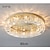 preiswerte Einzigartige Kronleuchter-50/60/80 cm Kronleuchter LED-Kristall-Deckenleuchte Kreisdesign einzigartiges Design Unterputzleuchten Edelstahl LED im nordischen Stil 110-120 V 220-240 V