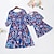 cheap Family Matching Outfits-Mommy and Me Dress Graphic Print Blue Maxi Sleeveless Matching Outfits / Summer