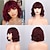 cheap Synthetic Trendy Wigs-Wine Wigs for Women Synthetic Wigs Short Bob Wigs with Bangs for Black Women Wavy Wigs Shoulder Length Red/Pink/Blonde Cosplay Wigs High Temperature barbiecore Wigs