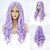 cheap Costume Wigs-Purple Wigs for Women Ombre Gray Wig Black Wig Purple Wig Synthetic Wig Deep Wave Middle Part Wig Medium Length Synthetic Hair Women‘s Cosplay Middle Part Party Purple (A1-A18) Halloween Wig