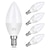billiga LED-kronljus-10st 6w ljus kandelaber led glödlampa 600lm e14 c37 20 led pärlor smd 2835 60w halogen motsvarande varm kall vit 110-240v