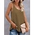 cheap Tank Tops-Women&#039;s Color Block Causal Holiday Sleeveless Camisole Tank Top U Neck Basic Essential Vacation Tops White Blue Gray S / Summer