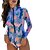 cheap Diving Suits &amp; Rash Guards-Women&#039;s Swimwear Rash Guard Diving Plus Size Swimsuit UV Protection Quick Dry Floral Print Purple High Neck Bathing Suits New Party Colorful / Sports / Padless