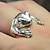 cheap Rings-925 Sterling Silver Frog Open Finger Rings Adjustable Size 6 to13 Red Eyes Frog Animal Open Rings for Vintage Fashion Jewelry Gifts