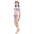 cheap Swimwear-Kids Girls&#039; Three Piece Bikini Bikini Color Block Active Backless Bathing Suits 2-9 Years Summer Purple