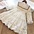 ieftine Rochii Casual-rochie pentru fete din jacquard din dantelă albă cu mânecă lungă până la genunchi rochii dulci de epocă elegantă primăvară vară potrivire regulată 3-12 ani / toamnă