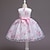 billiga Klänningar-småbarn små flickor klänning blommig tyll klänning tryck rodnande rosa knälånga ärmlösa söta klänningar barns dag smal 2-8 år