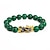 levne Šperky-pi xiu náramek feng shui zelený nefritový náramek pro ženy muže nastavitelný elastický
