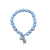voordelige Armbanden en bangles-viela stretch blauw opaal gelukssteen armband reiki healing crystal edelsteen bengelen bedels kroonarmband