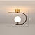 Χαμηλού Κόστους Βάσεις Διάχυσης &amp; Ημιδιάχυσης-23 cm led οροφή φως βεράντα φωτός διάδρομος λαμπτήρας μαύρο χρυσό σφαίρα σχεδιασμός σκανδιναβικά γεωμετρικά σχήματα flush mount lights μεταλλικό καλλιτεχνικό στιλ σφαίρα βαμμένα φινιρίσματα led