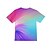 billiga Toppar-Kids Girls&#039; T shirt Tee Short Sleeve Graphic Optical Illusion Color Block 3D Print Rainbow Children Tops Summer Active Streetwear Sports