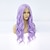 abordables Perruques de déguisement-perruques violettes pour femmes ombre perruque grise perruque noire perruque violette perruque synthétique vague profonde partie médiane perruque cheveux synthétiques de longueur moyenne femmes