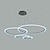 olcso Függőfények-4-Light 80 cm Kör / Kerek kialakítás Vonalterv Geometriai formák Függőlámpák Fém Akril Többrétegű Művészeti stílus Előírásos stílus Festett felületek Művészi LED 110-240 V