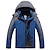 cheap Softshell, Fleece &amp; Hiking Jackets-Men&#039;s Ski Jacket Softshell Fleece Jacket Waterproof Rain Jacket Winter Outdoor Thermal Warm Windproof Windbreaker Trench Coat Top Outerwear Skiing Camping Hiking Casual Denim Blue Red Green