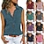 cheap Women&#039;s Blouses &amp; Shirts-Women&#039;s Blouse Shirt Wine Pink Lotus color Plain Pocket Sleeveless Daily Work Basic Shirt Collar Regular S / Quick Dry / Lightweight