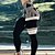 cheap Yoga Leggings &amp; Tights-Women&#039;s Sports Gym Leggings Yoga Pants High Waist Winter Tights Leggings Stripes Tummy Control Butt Lift White Sky Blue Blue Clothing Clothes Yoga Fitness Gym Workout Running / Stretchy / Athletic