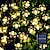 Χαμηλού Κόστους LED Φωτολωρίδες-1/2 τμχ ηλιακό λουλούδι φωτάκια κορδόνι εξωτερικού χώρου 6,5m 30leds άνθη κερασιάς φώτα νεράιδα waterpoof 8 modes για κήπο αίθριο ανοιξιάτικη διακόσμηση αυλής γκαζόν χριστουγεννιάτικο δέντρο γιορτινό