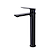 abordables Classiques-Lavabo de salle de bain grand robinet style robuste poignée unique un trou cuve de bain évier robinet de montage sur pont bassin chaud et froid mitigeur de lavabo robinets de lavabo en laiton noir mat