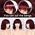 cheap Synthetic Trendy Wigs-Wine Wigs for Women Synthetic Wigs Short Bob Wigs with Bangs for Black Women Wavy Wigs Shoulder Length Red/Pink/Blonde Cosplay Wigs High Temperature barbiecore Wigs