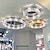 abordables Lámparas de araña únicas-Candelabro de 50/60/80 cm, luz de techo de cristal led, diseño circular, diseño único, luces de montaje empotrado, estilo nórdico led de acero inoxidable, 110-120v, 220-240v