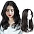 Недорогие Парик из искусственных волос без шапочки-основы-черные парики для женщин длинные синтетические парики с челкой натуральные прямые волнистые темно-коричневые / черные парики для женщин косплей парики термостойкие волокна парики 22-дюймовые парики