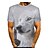 cheap Animal &amp; Muppets-Men&#039;s Unisex T shirt Tee Shirt Graphic Animal Wolf Round Neck Blue Yellow Gray White 3D Print Plus Size Daily Short Sleeve Print Clothing Apparel Basic Exaggerated Designer Chic &amp; Modern